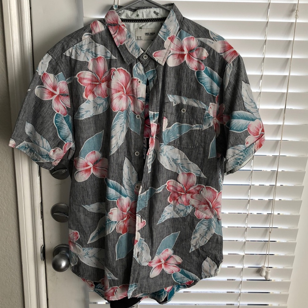 Button down shirt flower print